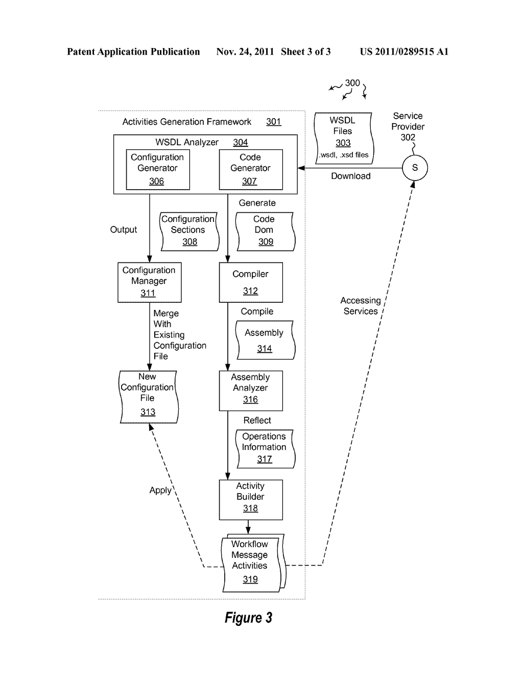GENERATING SERVICE-ACCESS ACTIVITIES FOR WORKFLOW APPLICATIONS - diagram, schematic, and image 04