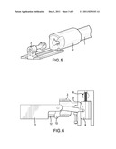 DRIVE AND QUICK STOP FOR A WEAPON WITH PREFERABLY LINEAR BREECH OR     AMMUNITION FEED diagram and image