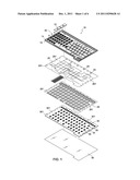 MEMBRANE KEYBOARD WITH PARTS BEING FIXEDLY SECURED TOGETHER diagram and image