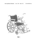 WHEELCHAIR HAVING AN ADJUSTABLE SEAT diagram and image