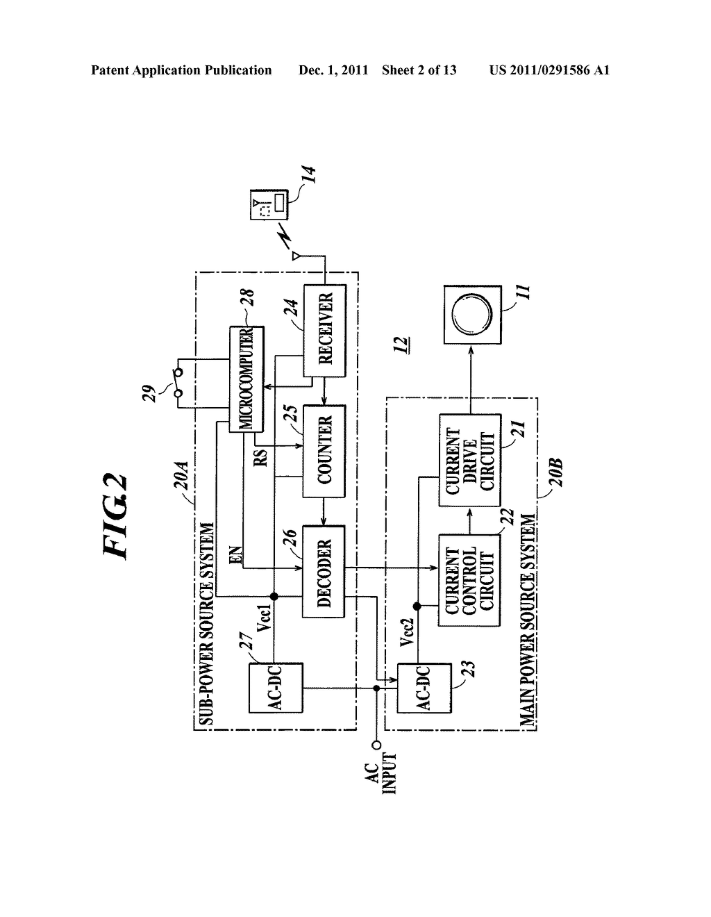 POWER SOURCE CONTROL DEVICE OF ILLUMINATOR AND LIGHTING SYSTEM - diagram, schematic, and image 03