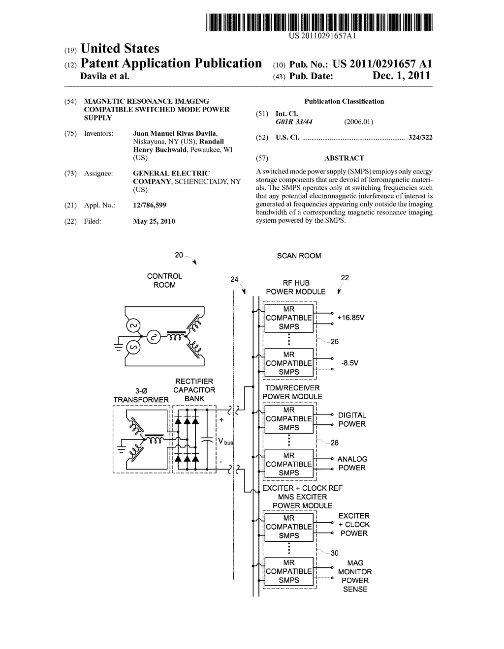 MAGNETIC RESONANCE IMAGING COMPATIBLE SWITCHED MODE POWER SUPPLY - diagram, schematic, and image 01