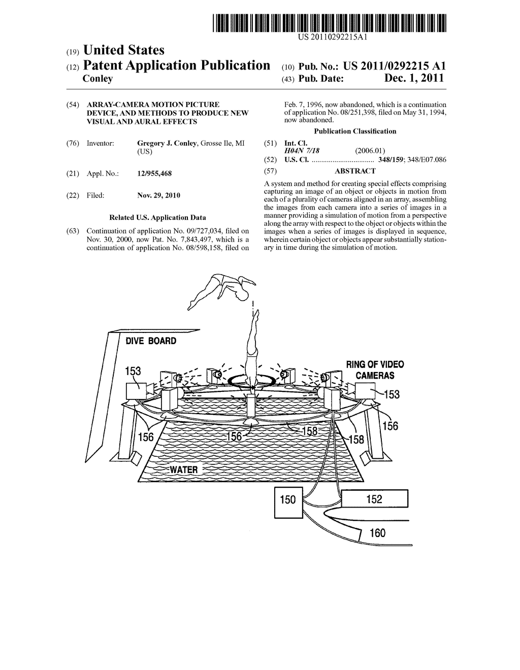 ARRAY-CAMERA MOTION PICTURE DEVICE, AND METHODS TO PRODUCE NEW VISUAL AND     AURAL EFFECTS - diagram, schematic, and image 01