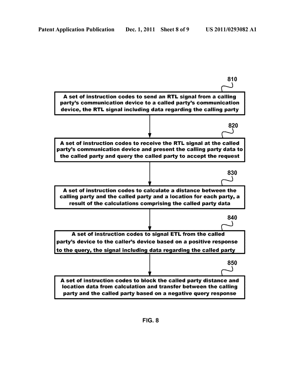 Method for Enabling and Blocking Distance and Location Information Between     Callers - diagram, schematic, and image 09