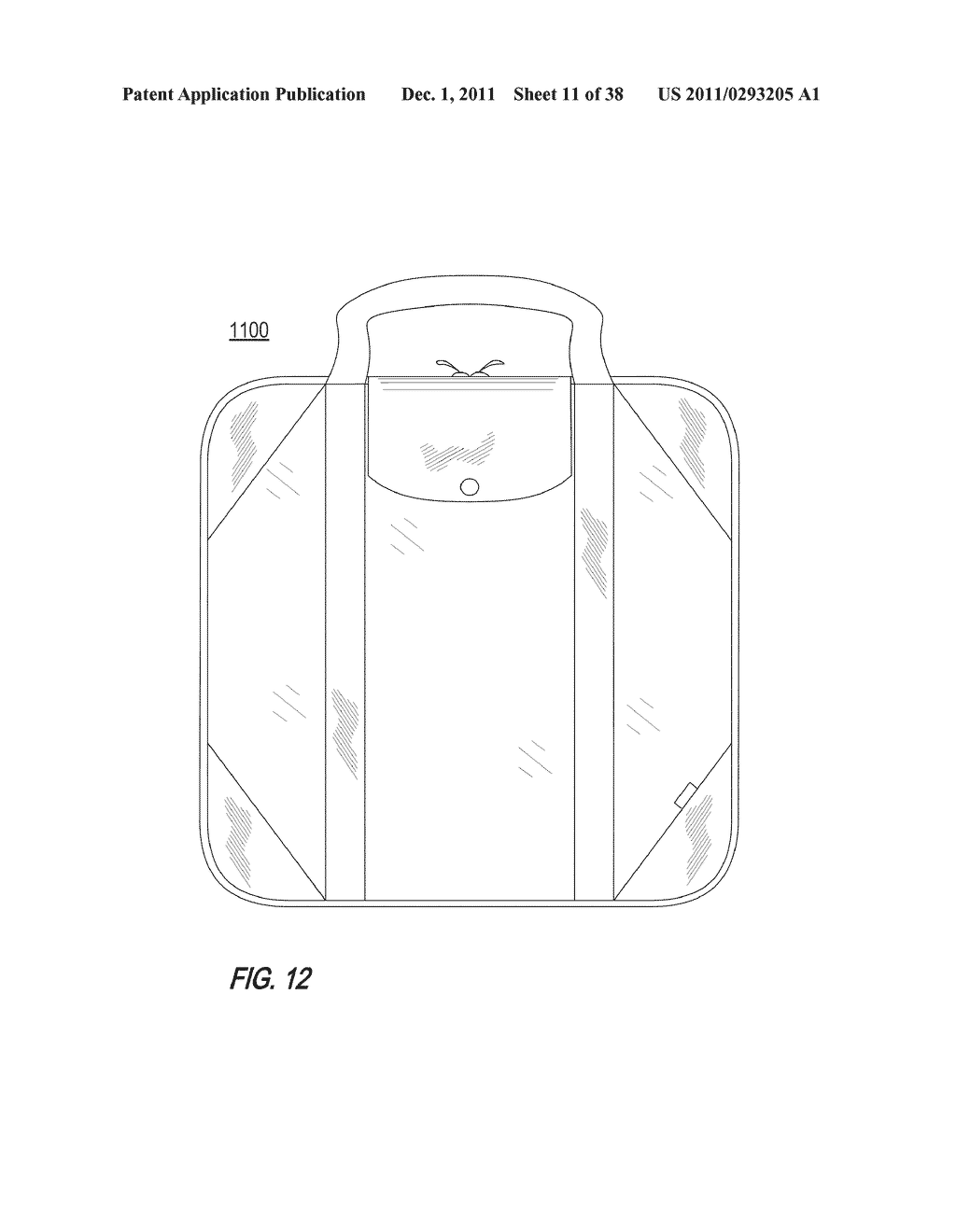 CONSUMER TEXTILE SOFT GOODS PRODUCT FOR RETAIL SALE INCORPORATING     VACUUM-SEALABLE BAG REUSABLE BY CONSUMERS - diagram, schematic, and image 12