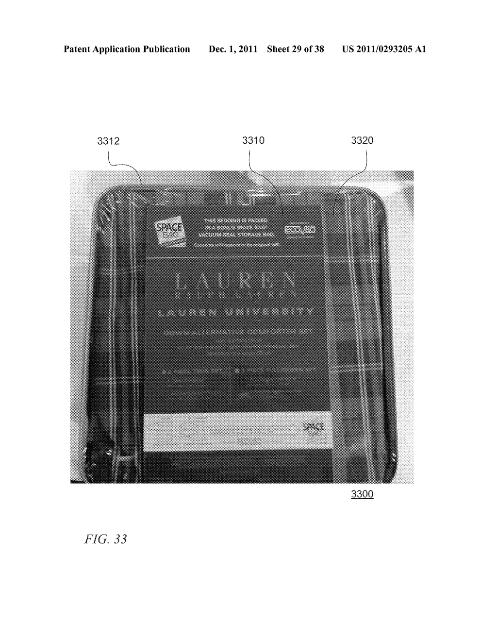 CONSUMER TEXTILE SOFT GOODS PRODUCT FOR RETAIL SALE INCORPORATING     VACUUM-SEALABLE BAG REUSABLE BY CONSUMERS - diagram, schematic, and image 30