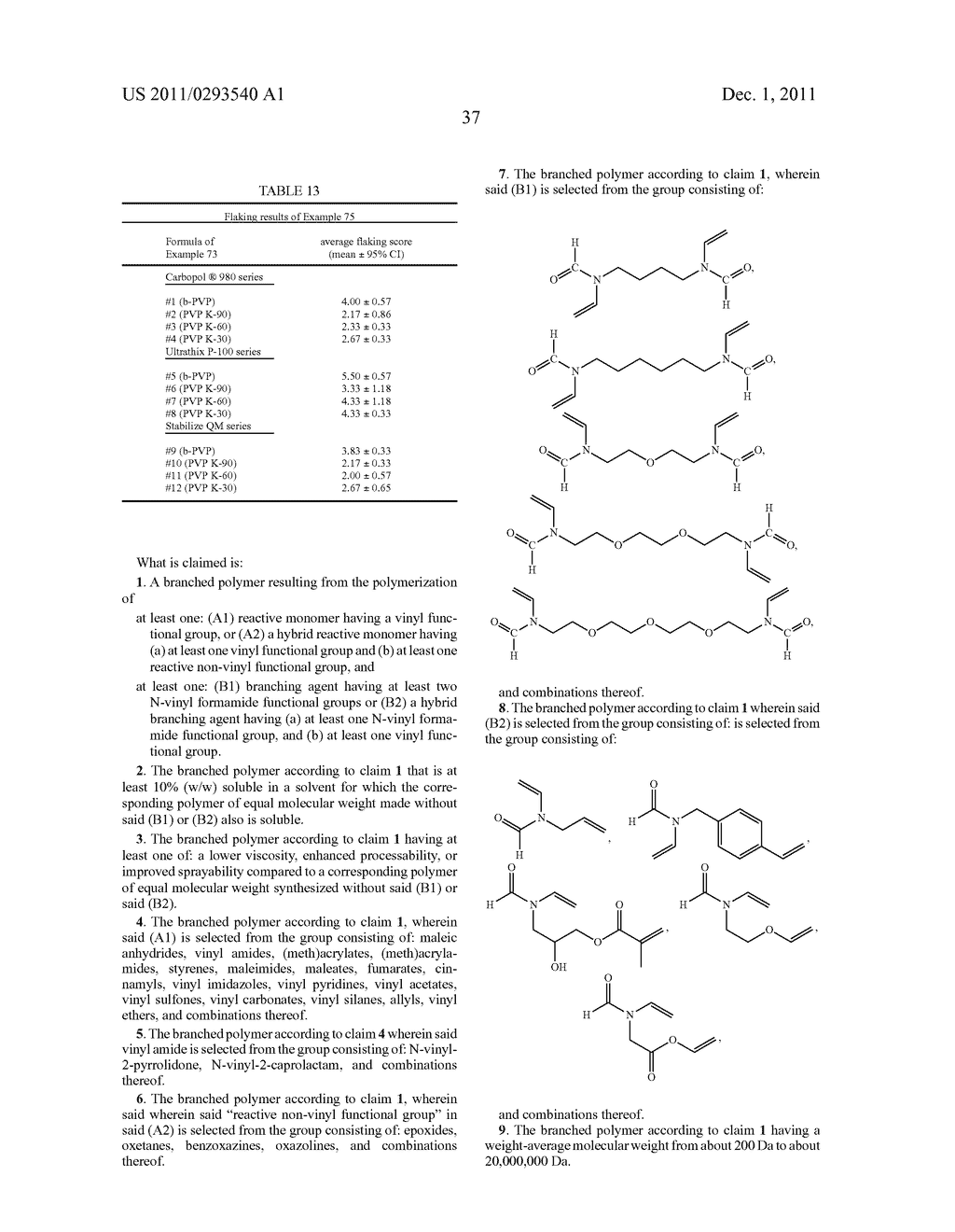 BRANCHED POLYMERS, COMPOSITIONS, AND USES THEREOF - diagram, schematic, and image 48