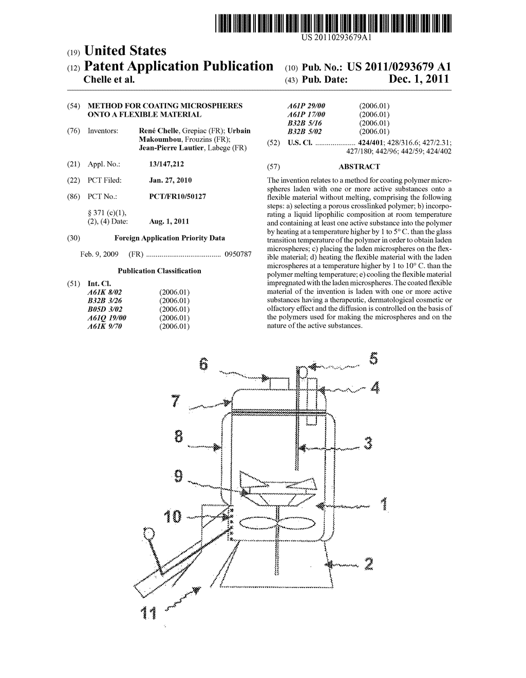 METHOD FOR COATING MICROSPHERES ONTO A FLEXIBLE MATERIAL - diagram, schematic, and image 01