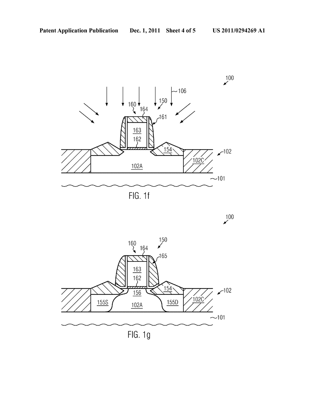 Transistor With Embedded Strain-Inducing Material Formed in Diamond-Shaped     Cavities Based on a Pre-Amorphization - diagram, schematic, and image 05