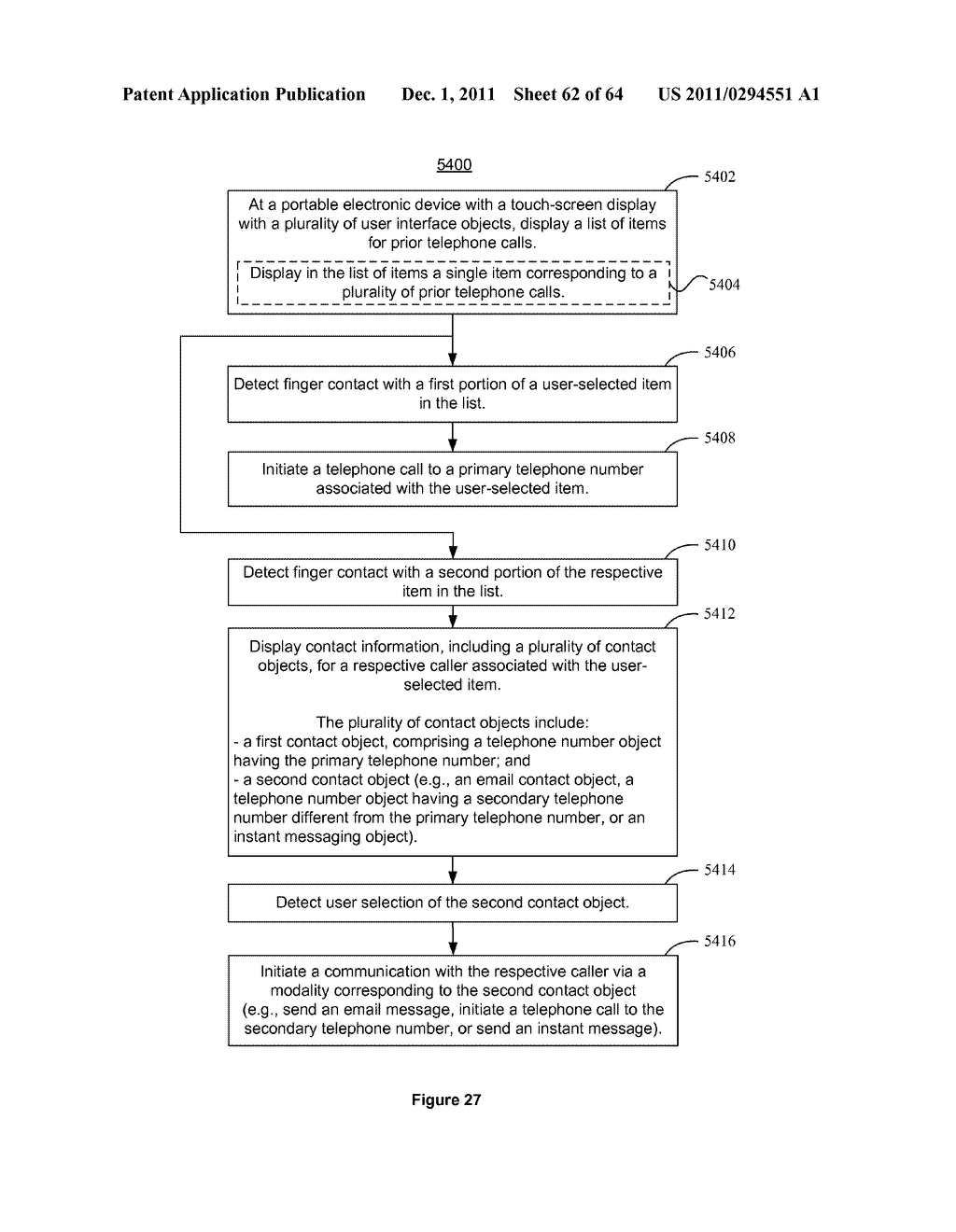 Missed Telephone Call Management for a Portable Multifunction Device - diagram, schematic, and image 63