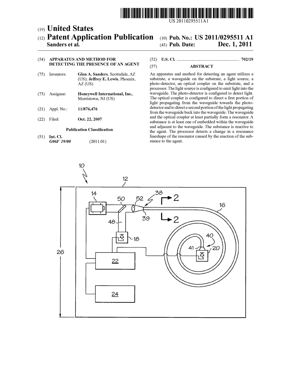 APPARATUS AND METHOD FOR DETECTING THE PRESENCE OF AN AGENT - diagram, schematic, and image 01