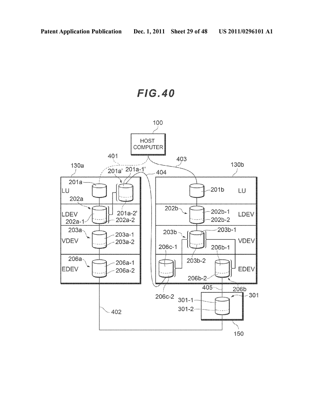 COMPUTER SYSTEM HAVING AN EXPANSION DEVICE FOR VIRTUALIZING A MIGRATION     SOURCE LOGICAL UNIT - diagram, schematic, and image 30