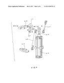 DEVICE FOR PIVOTING A FRONT HATCH AS WELL AS A FRONT HATCH MODULE diagram and image