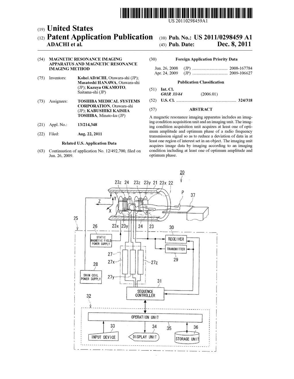 MAGNETIC RESONANCE IMAGING APPARATUS AND MAGNETIC RESONANCE IMAGING METHOD - diagram, schematic, and image 01