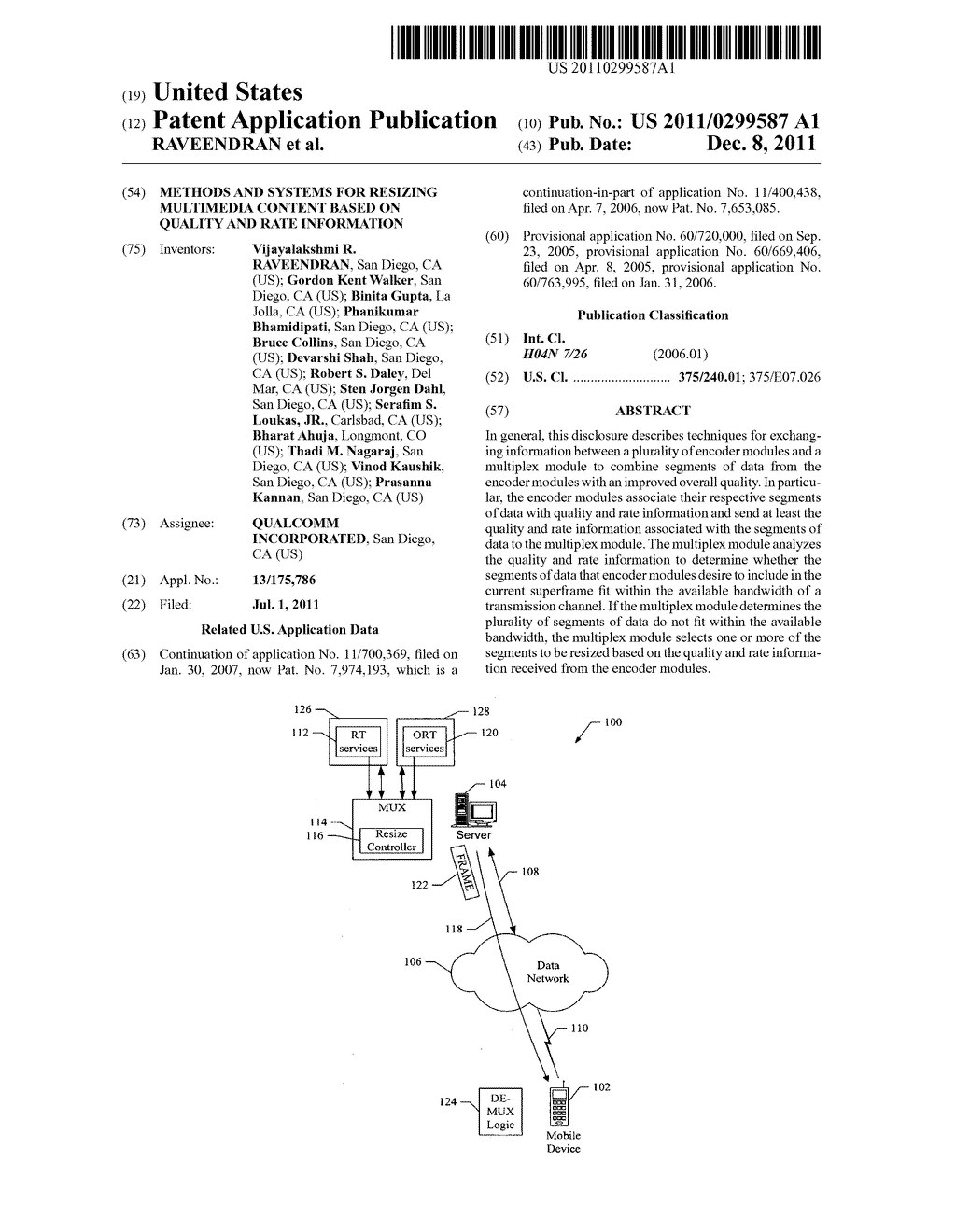 METHODS AND SYSTEMS FOR RESIZING MULTIMEDIA CONTENT BASED ON QUALITY AND     RATE INFORMATION - diagram, schematic, and image 01