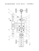 CONTINUOUSLY VARIABLE TRANSMISSION FOR A HYDRAULIC MECHANISM IN HYBRID     CARS WITH RECOVERED POWER-SPLIT ENERGY diagram and image