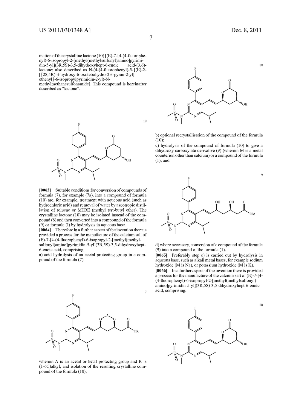 Process for the Manufacture of the Calcium Salt of Rosuvastatin     (E)-7-[4-(4-Fluorophenyl)-6-Isopropyl-2-[Methyl(Methylsulfonyl)Amino]-Pyr-    imidin-5-yl](3R,5S)-3,5-Dihydroxyhept-6-Enoic Acid and Crystalline     Intermediates Thereof - diagram, schematic, and image 16