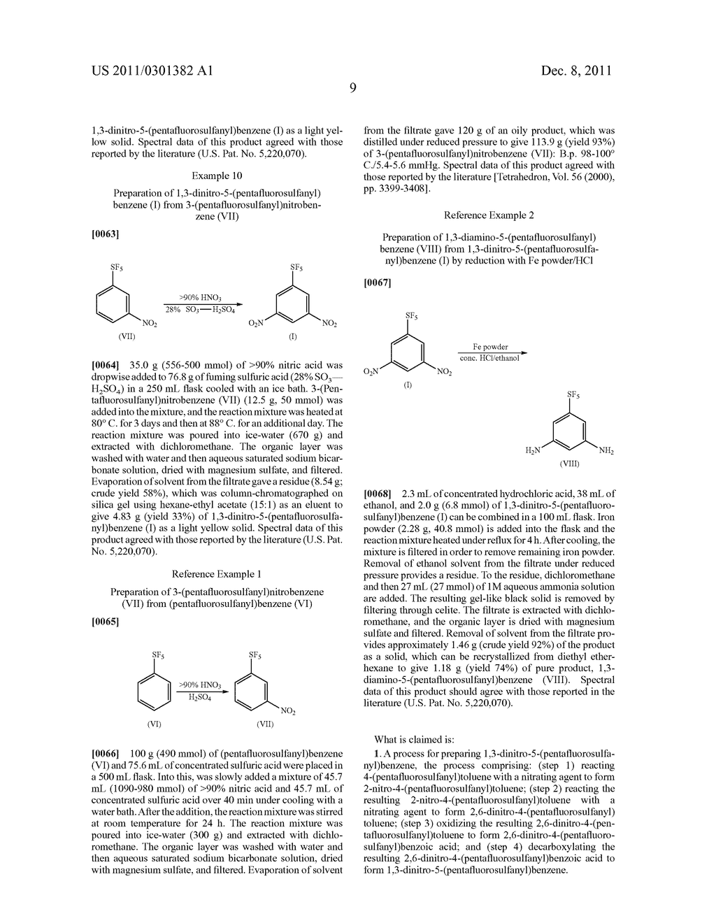 Processes for Preparing 1,3-Dinitro-5-(Pentafluorosulfanyl)Benzene and its     Intermediates - diagram, schematic, and image 10