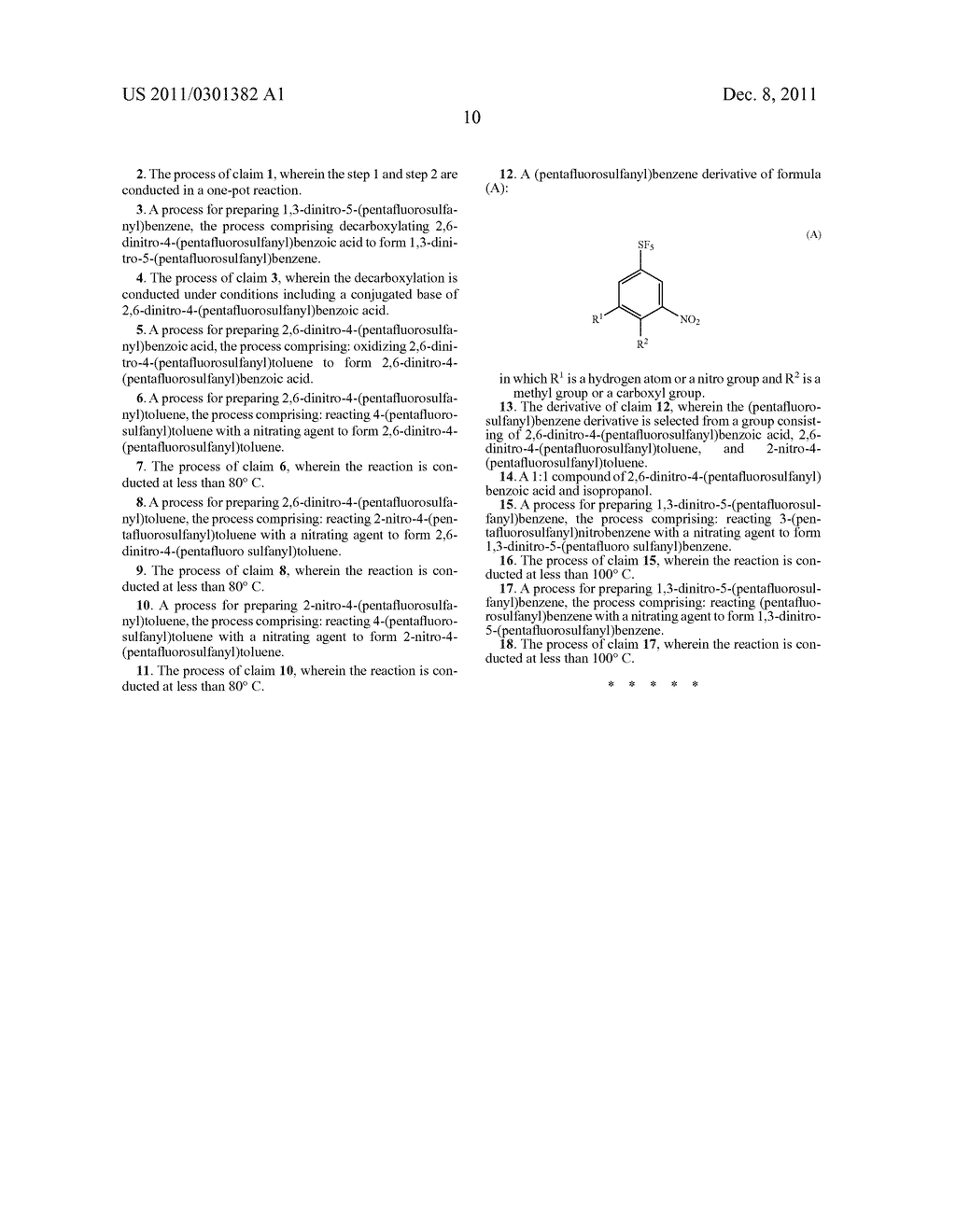 Processes for Preparing 1,3-Dinitro-5-(Pentafluorosulfanyl)Benzene and its     Intermediates - diagram, schematic, and image 11