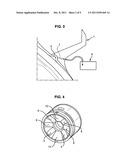 ULTRASOUND DEVICE COMPRISING MEANS TO GENERATE ULTRASOUND BEAM PRESENTING     A CONCAVE SEGMENT SHAPE HAVING A SINGLE CURVATURE diagram and image