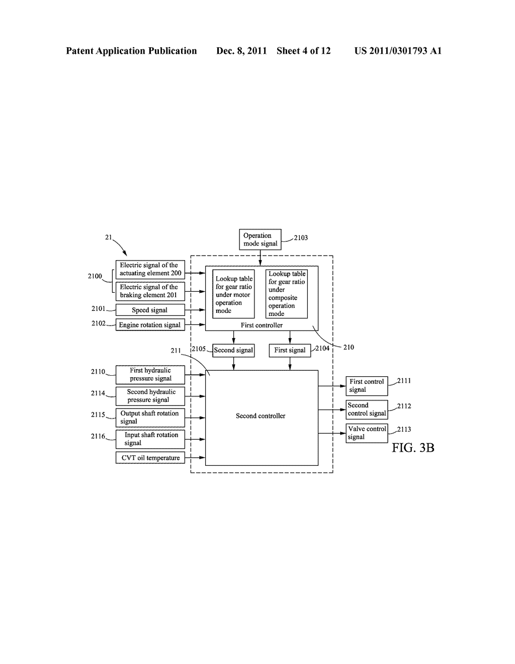 METHOD AND SYSTEM FOR CONTROLLING HYDRAULIC APPARATUS FOR CONTINUOUSLY     VARIABLE TRANSMISSION OF HYBRID VEHICLE SYSTEM - diagram, schematic, and image 05