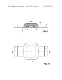 DEVICE FOR ADJUSTING THE LENGTH OF A FLEXIBLE LINK AND USE THEREOF IN A     COMFORT HOUSING FOR A HARNESS STRAP diagram and image