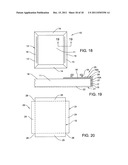 Apparatus and process for wrapping and securing edge flaps of flexible     cover sheet to panel structure diagram and image