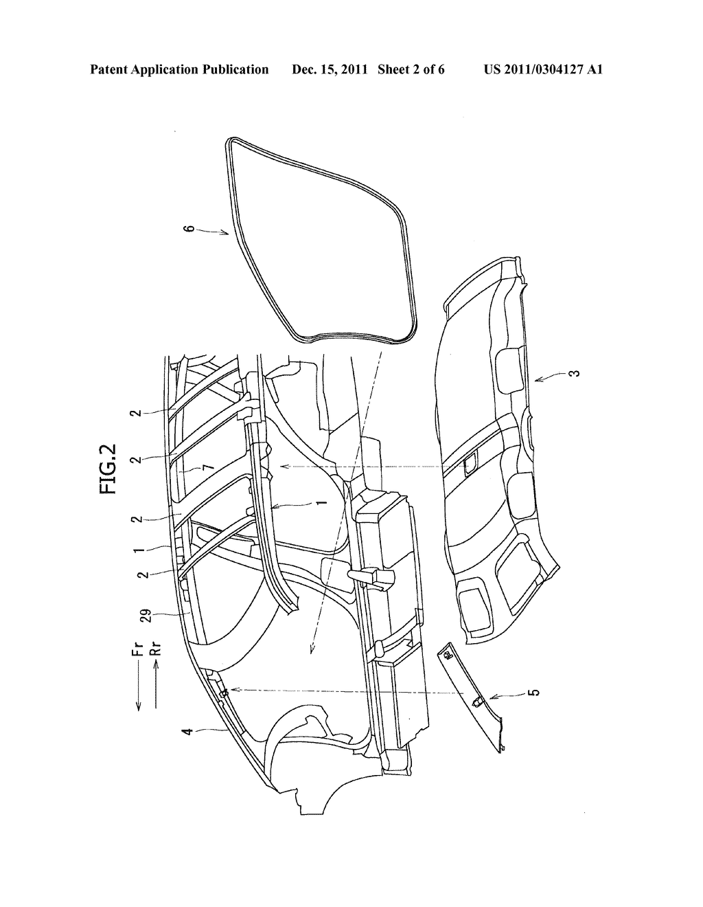 ROOF STRUCTURE FOR AUTOMOBILE - diagram, schematic, and image 03