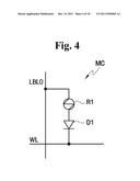 NONVOLATILE MEMORY DEVICE USING RESISTANCE MATERIAL AND MEMORY SYSTEM     INCLUDING THE NONVOLATILE MEMORY DEVICE diagram and image