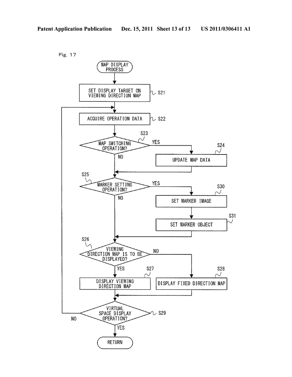 STORAGE MEDIUM HAVING INFORMATION PROCESSING PROGRAM STORED THEREIN,     INFORMATION PROCESSING DEVICE, INFORMATION PROCESSING SYSTEM, AND MAP     DISPLAY METHOD - diagram, schematic, and image 14