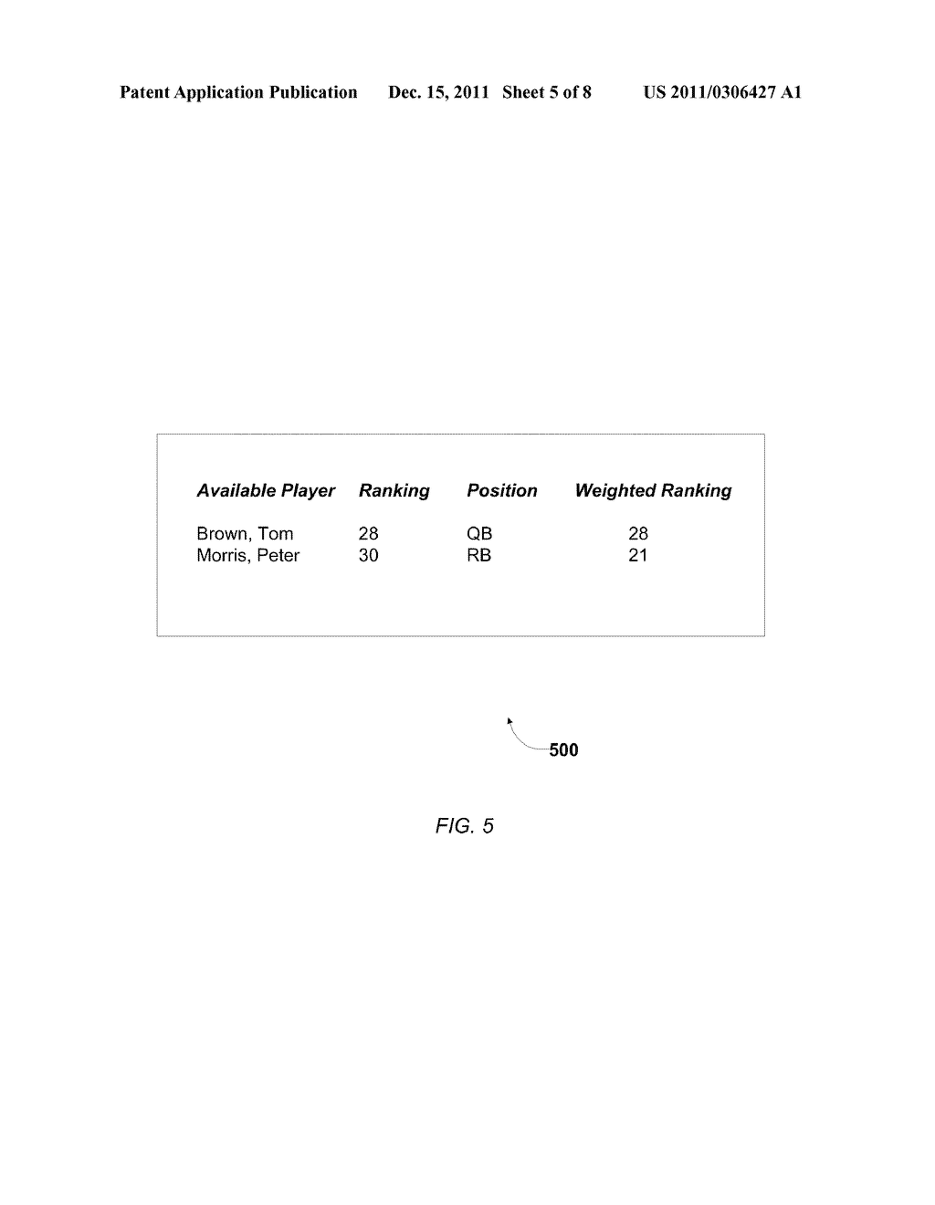 Method and System for Drafting One or More Players in a Fantasy Sport - diagram, schematic, and image 06