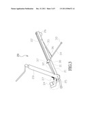 ELECTRIC TREADMILL WITH A FOLDING MECHANISM BY USE OF A SWIVEL PIECE diagram and image