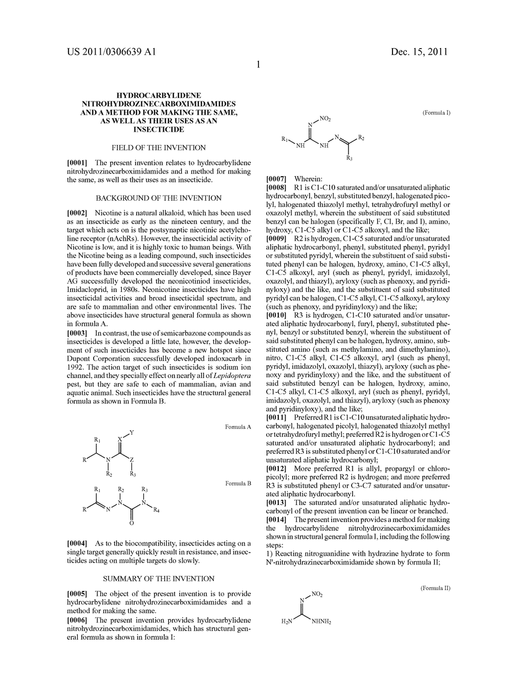 HYDROCARBYLIDENE NITROHYDROZINECARBOXIMIDAMIDES AND A METHOD FOR MAKING     THE SAME, AS WELL AS THEIR USES AS AN INSECTICIDE - diagram, schematic, and image 02