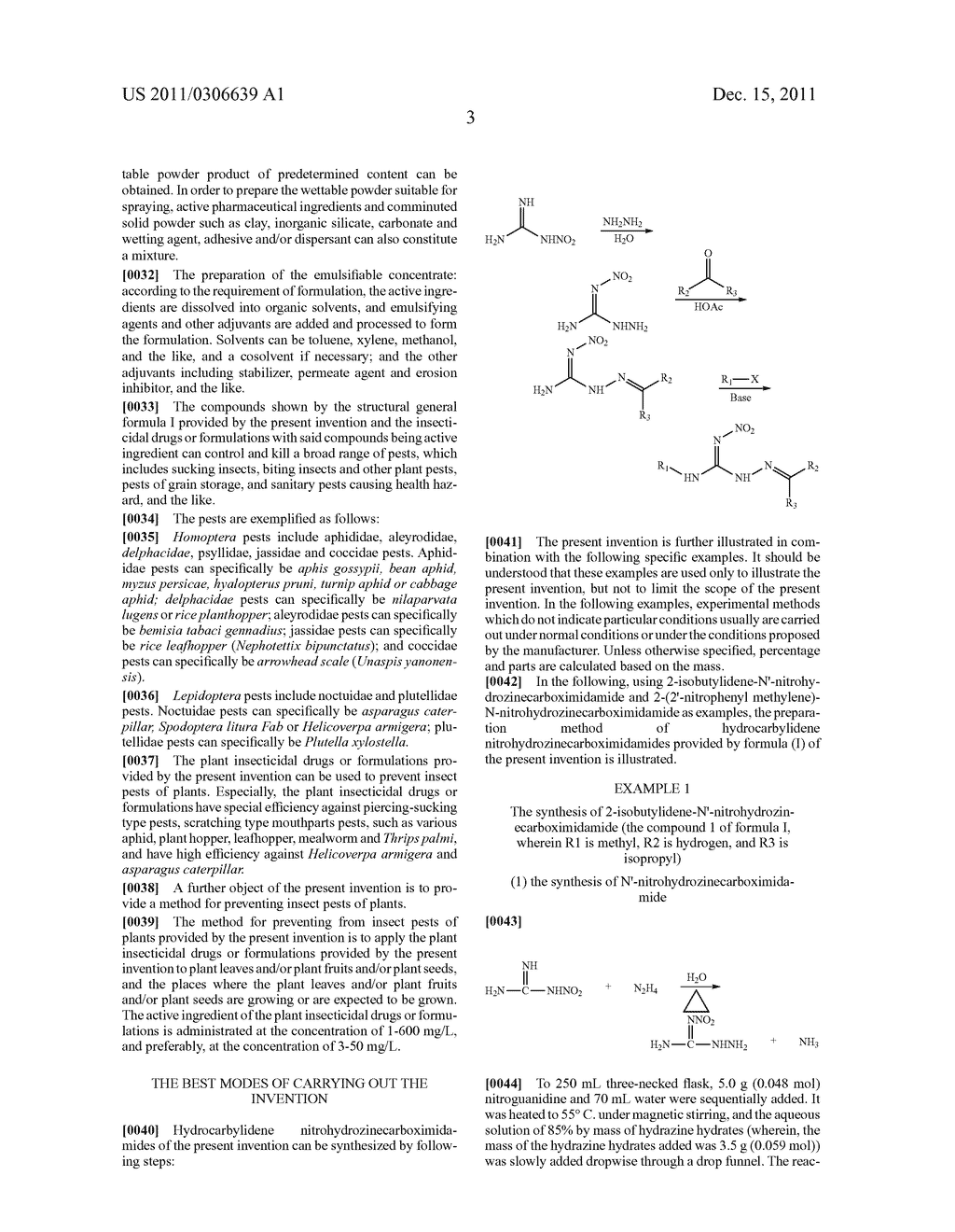 HYDROCARBYLIDENE NITROHYDROZINECARBOXIMIDAMIDES AND A METHOD FOR MAKING     THE SAME, AS WELL AS THEIR USES AS AN INSECTICIDE - diagram, schematic, and image 04