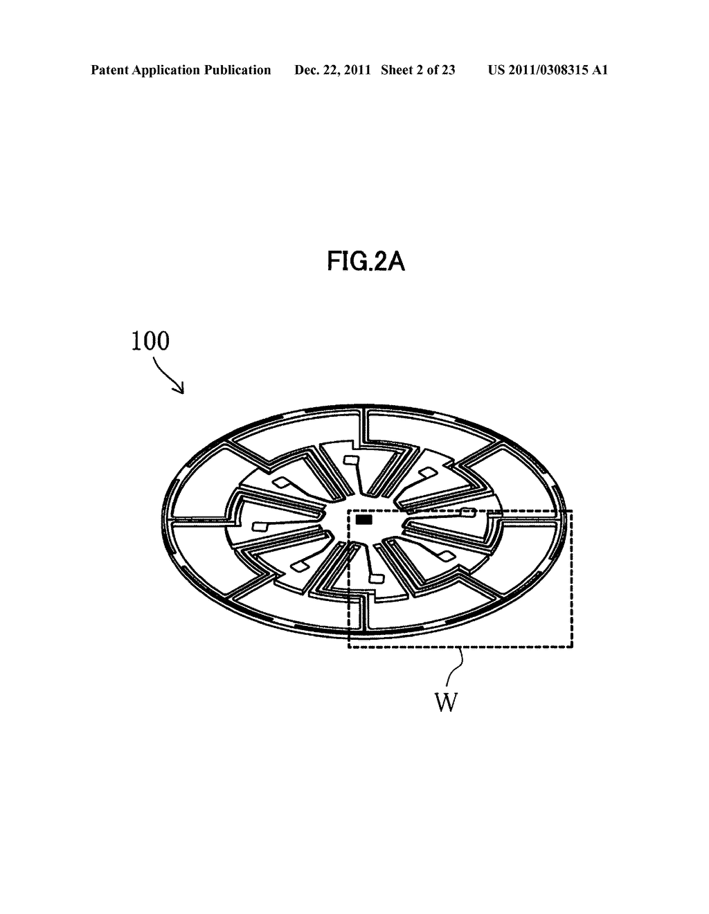 VIBRATING GYROSCOPE INCLUDING PIEZOELECTRIC FILM AND METHOD FOR     MANUFACTURING SAME - diagram, schematic, and image 03