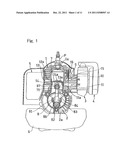 TWO-STROKE CYCLE COMBUSTION ENGINE OF AIR SCAVENGING TYPE diagram and image