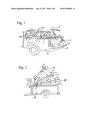 Adjustable height horizontal lockable frame method to attach and to lift a     truck bed cover diagram and image