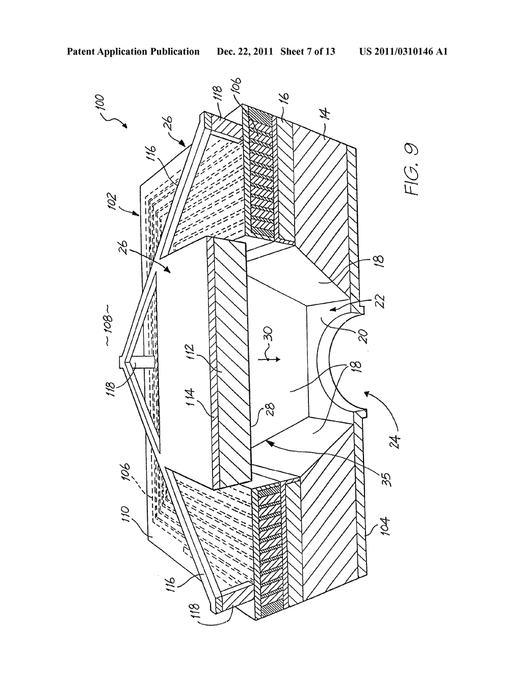 PRINTHEAD NOZZLE ARRANGEMENT WITH MAGNETIC PADDLE ACTUATOR - diagram, schematic, and image 08