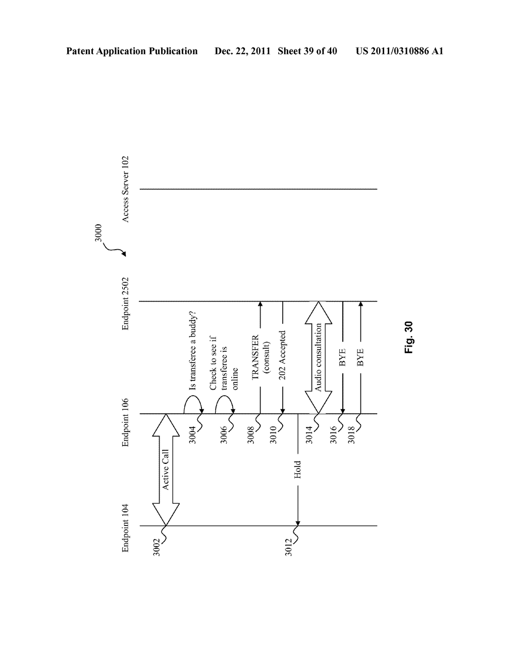SYSTEM AND METHOD FOR TRANSFERRING A CALL BETWEEN ENDPOINTS IN A HYBRID     PEER-TO-PEER NETWORK - diagram, schematic, and image 40