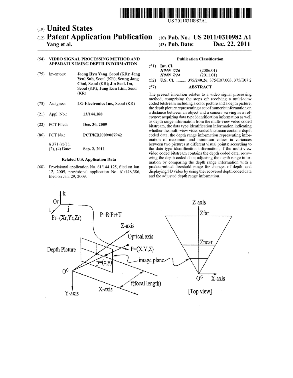 VIDEO SIGNAL PROCESSING METHOD AND APPARATUS USING DEPTH INFORMATION - diagram, schematic, and image 01