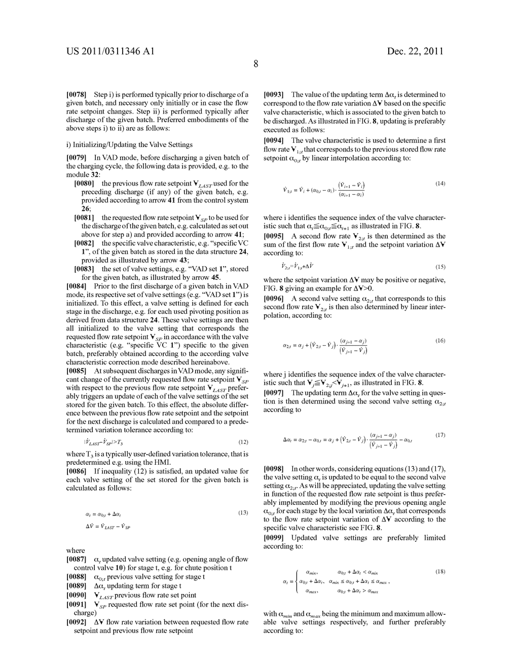 METHOD AND SYSTEM FOR ADJUSTING THE FLOW RATE OF CHARGE MATERIAL IN A     CHARGING PROCESS OF A SHAFT FURNACE - diagram, schematic, and image 13