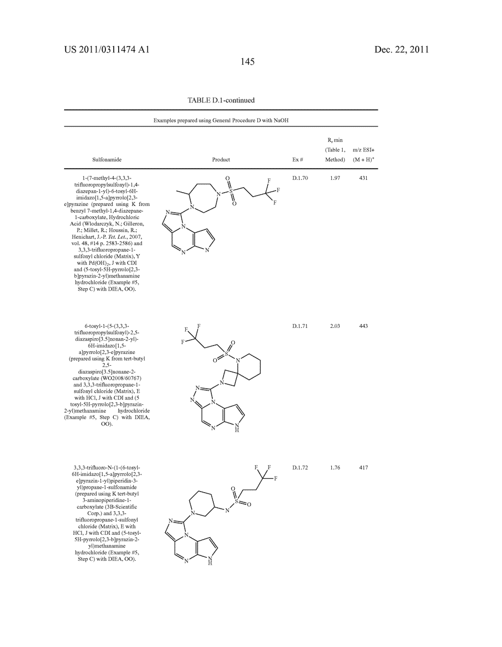 Novel Tricyclic Compounds - diagram, schematic, and image 146