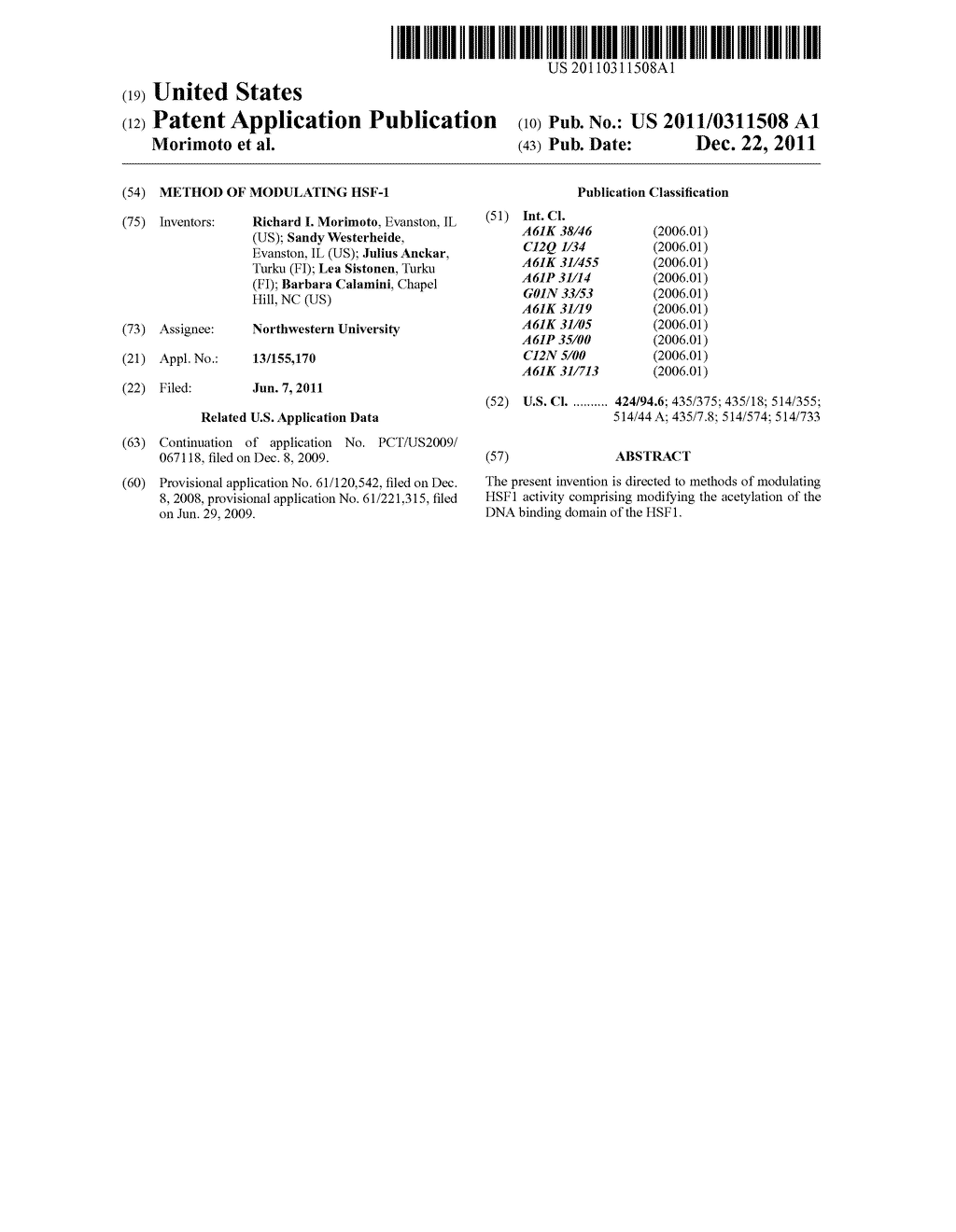 METHOD OF MODULATING HSF-1 - diagram, schematic, and image 01