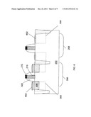 SEMICONDUCTOR DEVICE FABRICATION METHOD INCLUDING HARD MASK AND     SACRIFICIAL SPACER ELEMENTS diagram and image