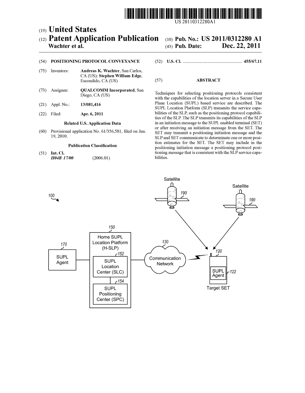 POSITIONING PROTOCOL CONVEYANCE - diagram, schematic, and image 01