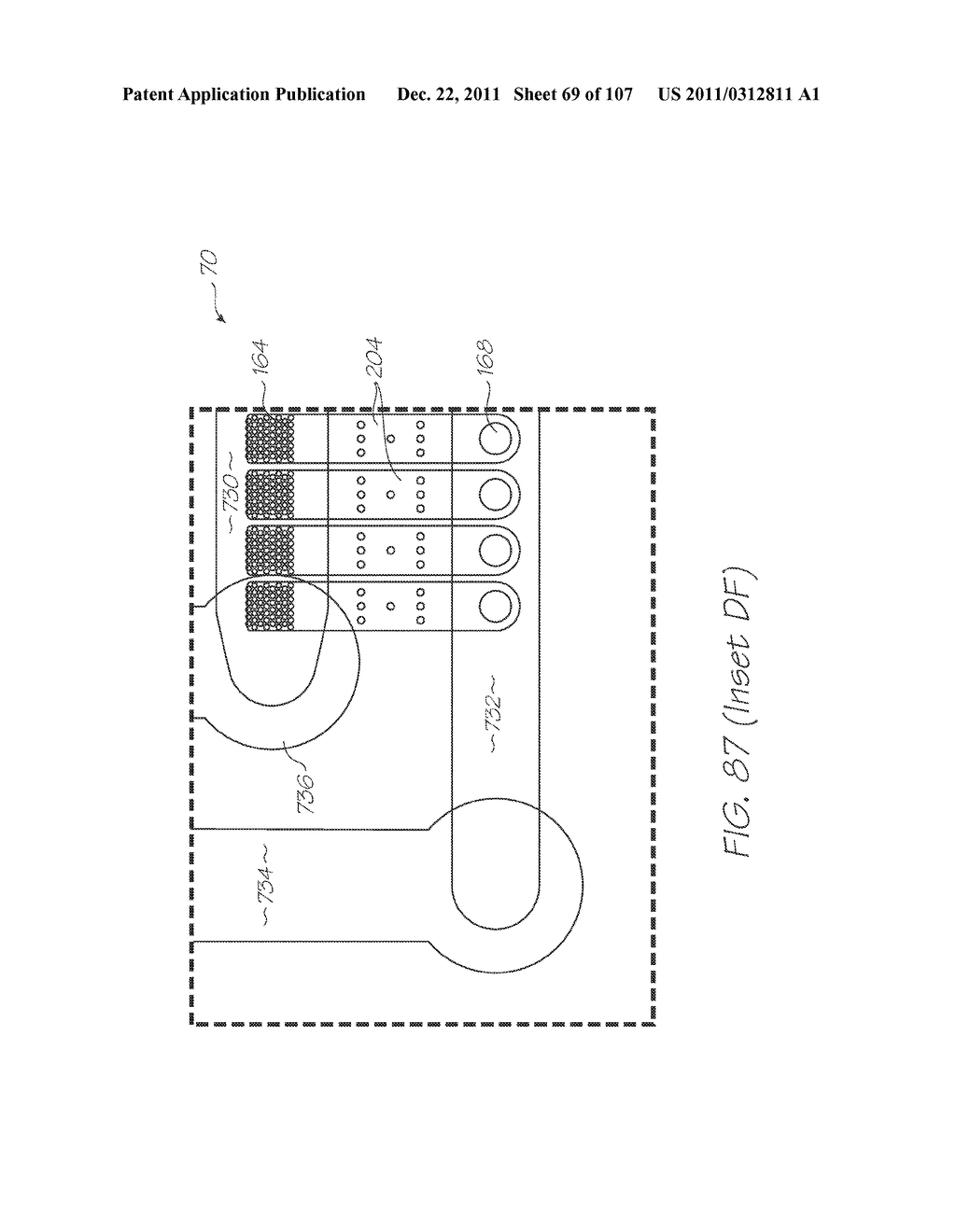 LOC DEVICE FOR ELECTROCHEMILUMINESCENT DETECTION OF TARGET SEQUENCES WITH     ELECTRODES PROFILED FOR GREATER PERIPHERAL EDGE LENGTH - diagram, schematic, and image 70