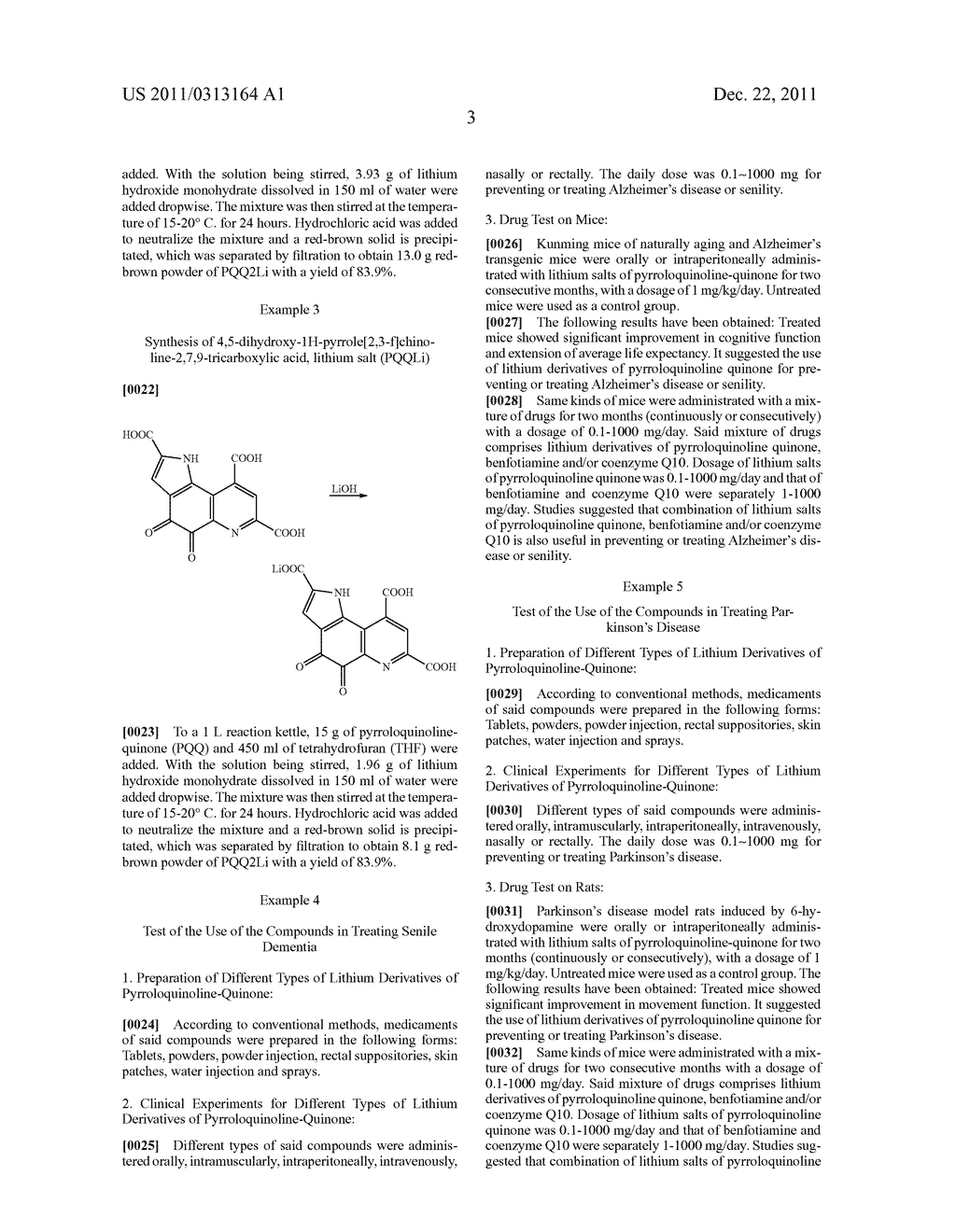 LITHIUM DERIVATIVES OF PYRROLOQUINOLINE QUINONE AND PREPARATION METHOD     THEREOF - diagram, schematic, and image 05