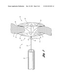 CLOSURE DEVICE WITH STRING RETRACTABLE UMBRELLA AND METHOD FOR CLOSING A     BODY OPENING WITH THE SAME diagram and image