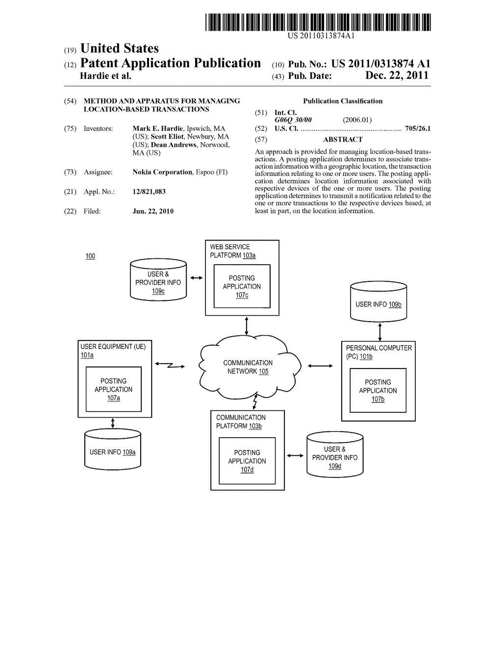 METHOD AND APPARATUS FOR MANAGING LOCATION-BASED TRANSACTIONS - diagram, schematic, and image 01