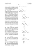 ORGANIC LIGHT-EMITTING ELEMENT MATERIAL, ORGANIC LIGHT-EMITTING ELEMENT     AND PROCESS FOR PRODUCING THE SAME diagram and image